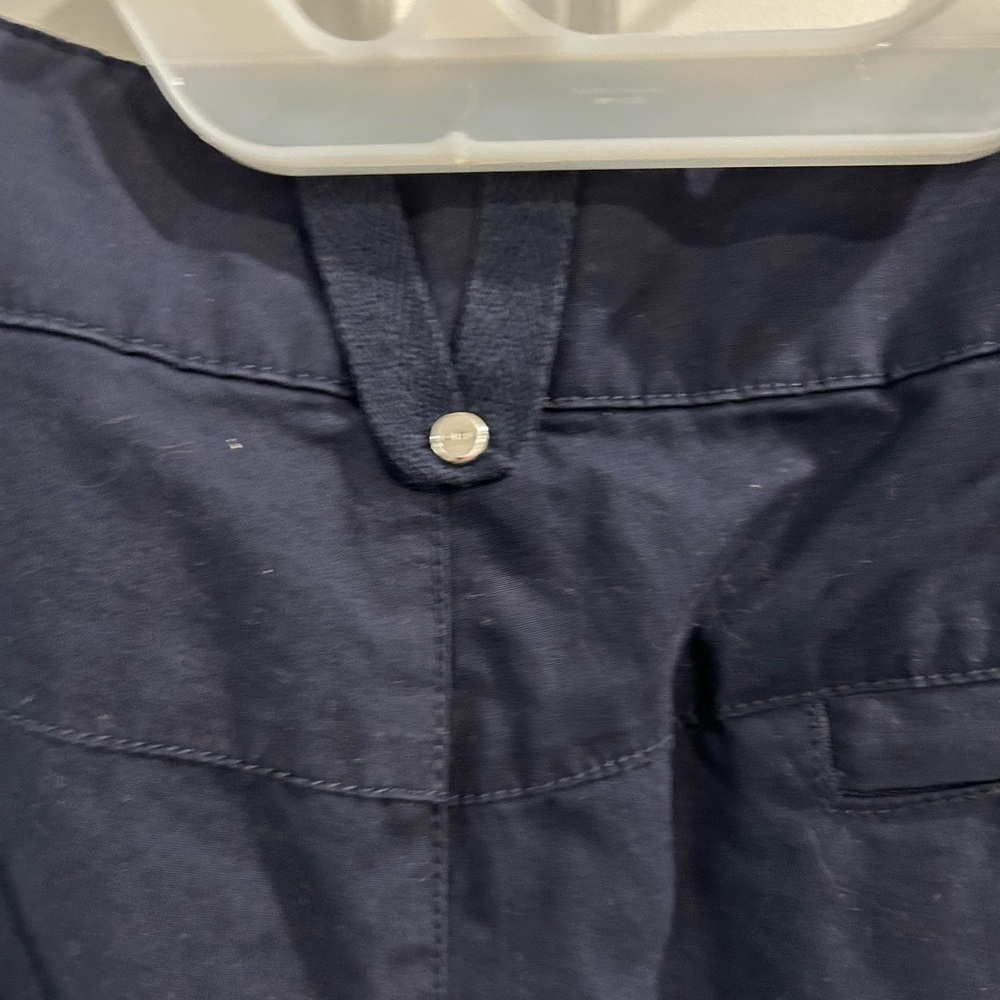 Lauren Ralph Lauren Cropped Navy Cargo Pants Size 12 P Nautical Preppy Mature - Picture 6 of 11